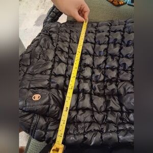 Black Quilted Tote Bag